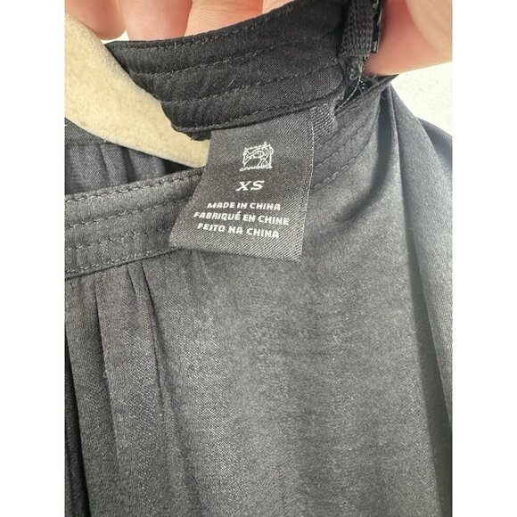 Scotch And Soda Mini Dress Women XS Black Ruffle Smocked Feminine Dark Romance - Picture 4 of 9